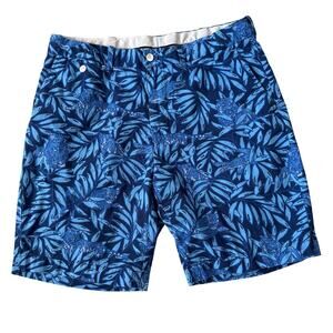 Polo Golf Ralph Lauren Blue Lion Gator Tropical Jungle Shorts Mens 34 Novelty